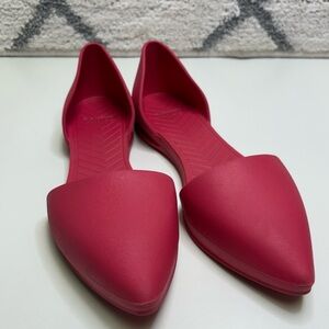 Native Shoes Wom 10 Audrey D'Orsay Flats Pointed Toe Shoe Loafer Magenta Pink